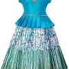Girl's Silk Readymade Traditional Lehenga Choli with- Stone Work Pattu Pavadai Set