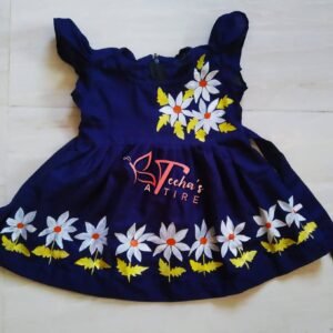 Hand Painted Baby Dress – For 1 to 2 Year’s Baby – Pure Cotton