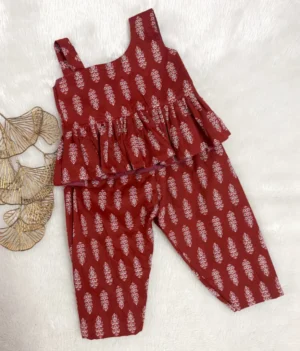 Cotton Red casual wear