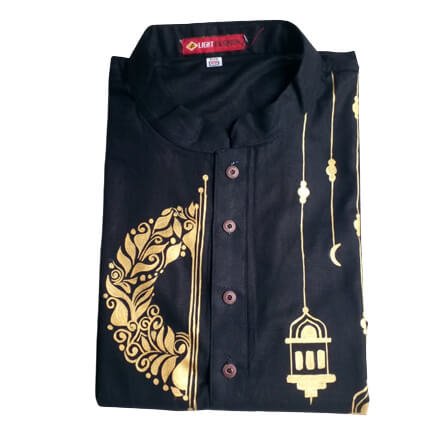hand-painted-dress-boys Hand Painted Aarong Cotton Panjabi – Black